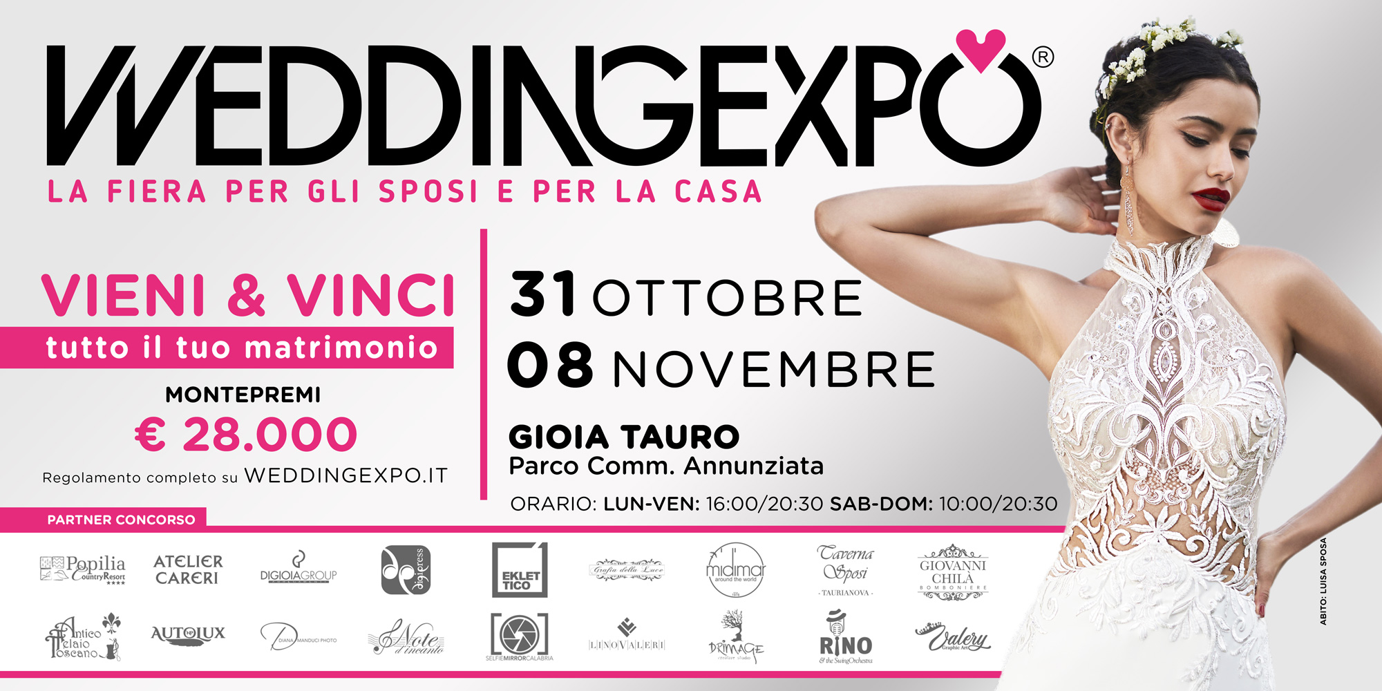 Wedding Expo 2020: Dal 31 Ottobre all’08 Novembre Parco Commerciale Annunziata