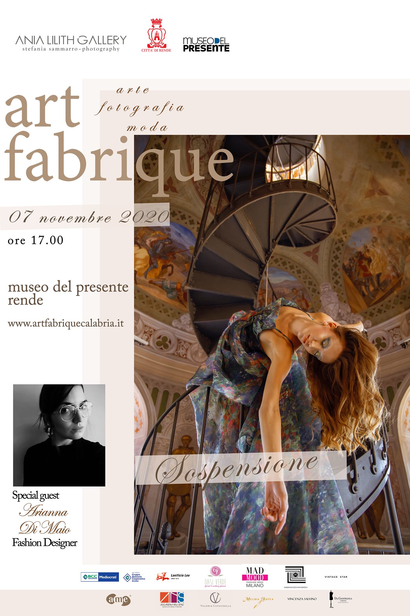 Arte, fotografia e moda anticonvenzionale nell’evento Art Fabrique “Sospensione”.  Il 7 novembre al Museo del Presente